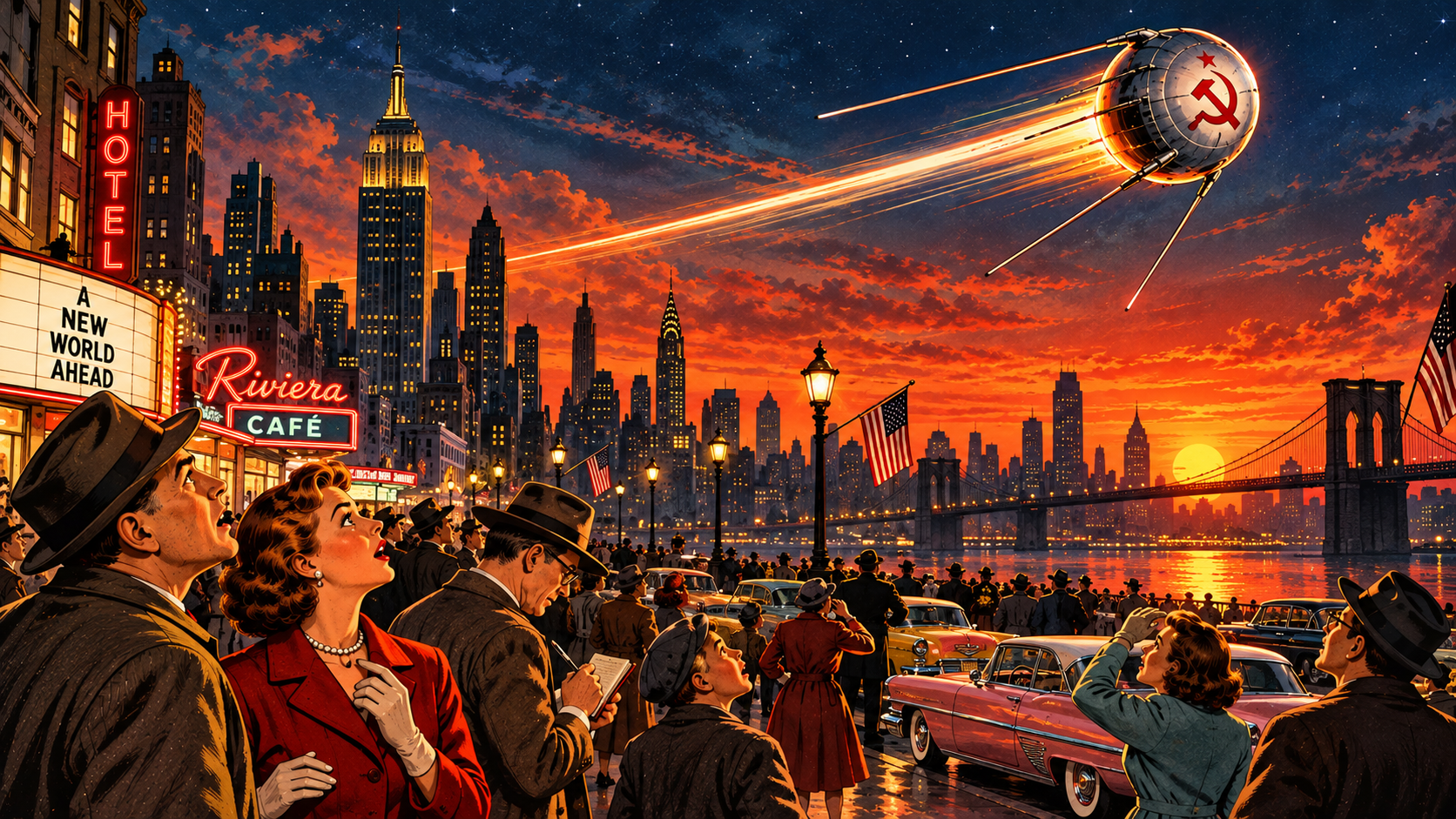 Sputnik 1 was launched by the Soviet Union on October 4, 1957, and orbited Earth until its reentry and burn-up on January 4, 1958. The radio transmitters on board operated for about 22 days until the chemical batteries ran out on October 26, 1957. During its 92 days in space, the satellite completed approximately 1,440 orbits around Earth.